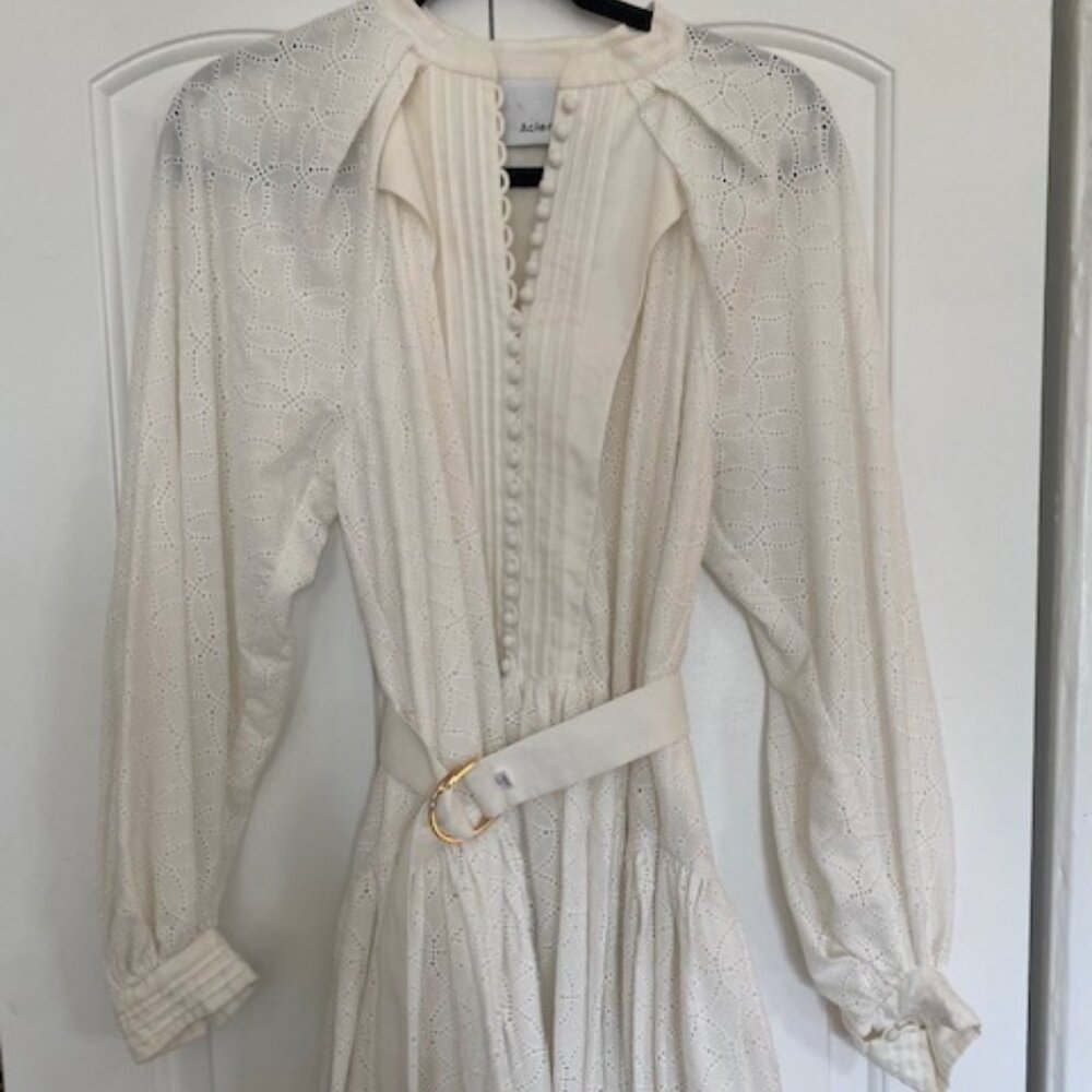 Acler white dress boho short size 4